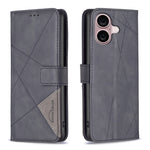 Capa para telemóvel em pele com fecho magnético e textura de losangos, para iPhone 17 Pro Max, para iPhone 17 Pro, para iPhone 17, para iPhone Air, para iPhone 16 Pro Max, para iPhone 16 Pro, para iPhone 16 Plus, para iPhone 16