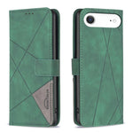 Capa para telemóvel em pele com fecho magnético e textura de losangos, para iPhone 17 Pro Max, para iPhone 17 Pro, para iPhone 17, para iPhone Air, para iPhone 16 Pro Max, para iPhone 16 Pro, para iPhone 16 Plus, para iPhone 16