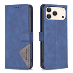 Capa para telemóvel em pele com fecho magnético e textura de losangos, para iPhone 17 Pro Max, para iPhone 17 Pro, para iPhone 17, para iPhone Air, para iPhone 16 Pro Max, para iPhone 16 Pro, para iPhone 16 Plus, para iPhone 16