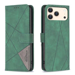Capa para telemóvel em pele com fecho magnético e textura de losangos, para iPhone 17 Pro Max, para iPhone 17 Pro, para iPhone 17, para iPhone Air, para iPhone 16 Pro Max, para iPhone 16 Pro, para iPhone 16 Plus, para iPhone 16