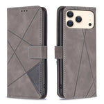 Capa para telemóvel em pele com fecho magnético e textura de losangos, para iPhone 17 Pro Max, para iPhone 17 Pro, para iPhone 17, para iPhone Air, para iPhone 16 Pro Max, para iPhone 16 Pro, para iPhone 16 Plus, para iPhone 16