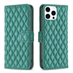 Capa carteira para telemóvel em pele com padrão de losangos e fecho de aba, para iPhone 17e / 16e, para iPhone 17 Pro Max, para iPhone 17 Pro, para iPhone 17, para iPhone Air, para iPhone 16 Pro Max, para iPhone 16 Pro, para iPhone 16 Plus