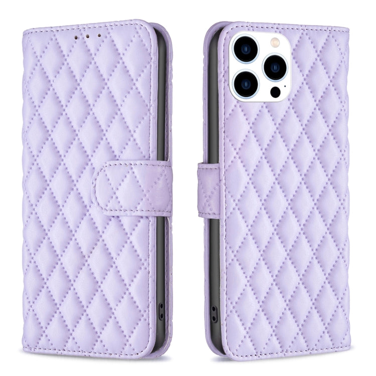 Capa carteira para telemóvel em pele com padrão de losangos e fecho de aba, para iPhone 17e / 16e, para iPhone 17 Pro Max, para iPhone 17 Pro, para iPhone 17, para iPhone Air, para iPhone 16 Pro Max, para iPhone 16 Pro, para iPhone 16 Plus
