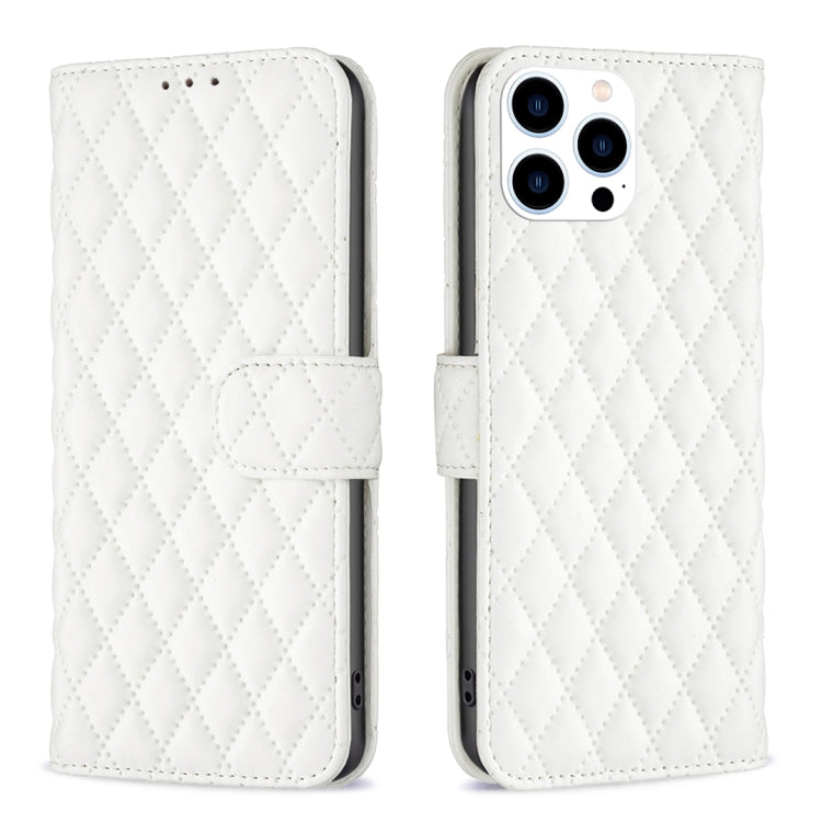 Capa carteira para telemóvel em pele com padrão de losangos e fecho de aba, para iPhone 17e / 16e, para iPhone 17 Pro Max, para iPhone 17 Pro, para iPhone 17, para iPhone Air, para iPhone 16 Pro Max, para iPhone 16 Pro, para iPhone 16 Plus
