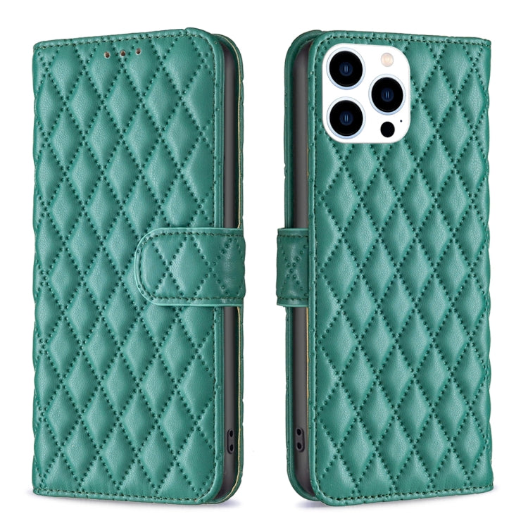 Capa carteira para telemóvel em pele com padrão de losangos e fecho de aba, para iPhone 17e / 16e, para iPhone 17 Pro Max, para iPhone 17 Pro, para iPhone 17, para iPhone Air, para iPhone 16 Pro Max, para iPhone 16 Pro, para iPhone 16 Plus