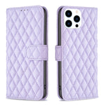 Capa carteira para telemóvel em pele com padrão de losangos e fecho de aba, para iPhone 17e / 16e, para iPhone 17 Pro Max, para iPhone 17 Pro, para iPhone 17, para iPhone Air, para iPhone 16 Pro Max, para iPhone 16 Pro, para iPhone 16 Plus