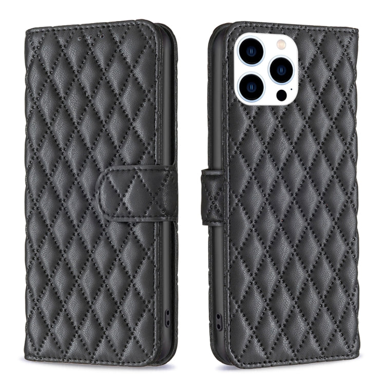 Capa carteira para telemóvel em pele com padrão de losangos e fecho de aba, para iPhone 17e / 16e, para iPhone 17 Pro Max, para iPhone 17 Pro, para iPhone 17, para iPhone Air, para iPhone 16 Pro Max, para iPhone 16 Pro, para iPhone 16 Plus