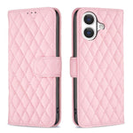 Capa carteira para telemóvel em pele com padrão de losangos e fecho de aba, para iPhone 17e / 16e, para iPhone 17 Pro Max, para iPhone 17 Pro, para iPhone 17, para iPhone Air, para iPhone 16 Pro Max, para iPhone 16 Pro, para iPhone 16 Plus