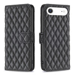 Capa carteira para telemóvel em pele com padrão de losangos e fecho de aba, para iPhone 17e / 16e, para iPhone 17 Pro Max, para iPhone 17 Pro, para iPhone 17, para iPhone Air, para iPhone 16 Pro Max, para iPhone 16 Pro, para iPhone 16 Plus