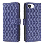 Capa carteira para telemóvel em pele com padrão de losangos e fecho de aba, para iPhone 17e / 16e, para iPhone 17 Pro Max, para iPhone 17 Pro, para iPhone 17, para iPhone Air, para iPhone 16 Pro Max, para iPhone 16 Pro, para iPhone 16 Plus