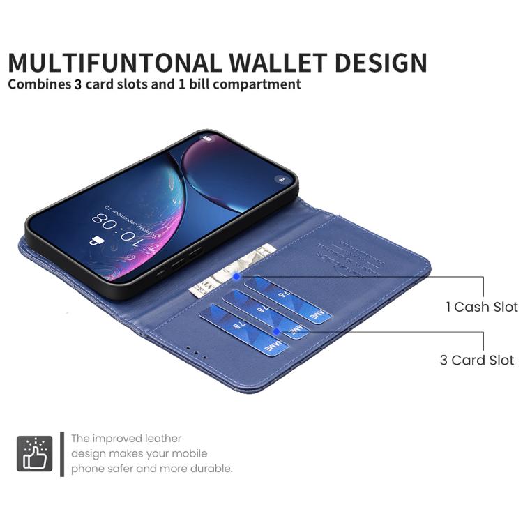 Capa carteira para telemóvel em pele com padrão de losangos e fecho de aba, para iPhone 17e / 16e, para iPhone 17 Pro Max, para iPhone 17 Pro, para iPhone 17, para iPhone Air, para iPhone 16 Pro Max, para iPhone 16 Pro, para iPhone 16 Plus