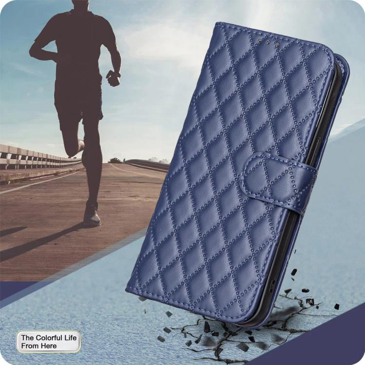 Capa carteira para telemóvel em pele com padrão de losangos e fecho de aba, para iPhone 17e / 16e, para iPhone 17 Pro Max, para iPhone 17 Pro, para iPhone 17, para iPhone Air, para iPhone 16 Pro Max, para iPhone 16 Pro, para iPhone 16 Plus