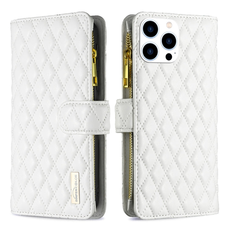 Capa carteira para telemóvel em pele com padrão de losangos, fecho de aba e fecho de correr, para iPhone 17 Pro Max, para iPhone 17 Pro, para iPhone 17, para iPhone Air, para iPhone 16 Pro Max, para iPhone 16 Pro, para iPhone 16 Plus, para iPhone 16