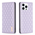 Capa para telemóvel em pele magnética com padrão de losangos e fecho de aba, para iPhone 17 Pro Max, para iPhone 17 Pro, para iPhone 17, para iPhone Air, para iPhone 16 Pro Max, para iPhone 16 Pro, para iPhone 16 Plus, para iPhone 16