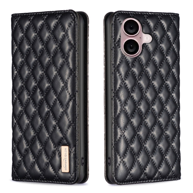 Capa para telemóvel em pele magnética com padrão de losangos e fecho de aba, para iPhone 17 Pro Max, para iPhone 17 Pro, para iPhone 17, para iPhone Air, para iPhone 16 Pro Max, para iPhone 16 Pro, para iPhone 16 Plus, para iPhone 16