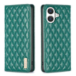 Capa para telemóvel em pele magnética com padrão de losangos e fecho de aba, para iPhone 17 Pro Max, para iPhone 17 Pro, para iPhone 17, para iPhone Air, para iPhone 16 Pro Max, para iPhone 16 Pro, para iPhone 16 Plus, para iPhone 16