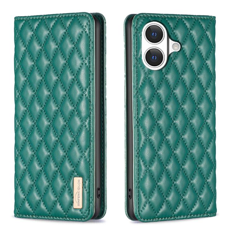 Capa para telemóvel em pele magnética com padrão de losangos e fecho de aba, para iPhone 17 Pro Max, para iPhone 17 Pro, para iPhone 17, para iPhone Air, para iPhone 16 Pro Max, para iPhone 16 Pro, para iPhone 16 Plus, para iPhone 16