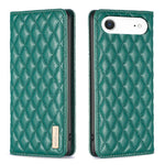Capa para telemóvel em pele magnética com padrão de losangos e fecho de aba, para iPhone 17 Pro Max, para iPhone 17 Pro, para iPhone 17, para iPhone Air, para iPhone 16 Pro Max, para iPhone 16 Pro, para iPhone 16 Plus, para iPhone 16