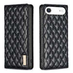 Capa para telemóvel em pele magnética com padrão de losangos e fecho de aba, para iPhone 17 Pro Max, para iPhone 17 Pro, para iPhone 17, para iPhone Air, para iPhone 16 Pro Max, para iPhone 16 Pro, para iPhone 16 Plus, para iPhone 16