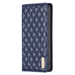 Capa para telemóvel em pele magnética com padrão de losangos e fecho de aba, para iPhone 17 Pro Max, para iPhone 17 Pro, para iPhone 17, para iPhone Air, para iPhone 16 Pro Max, para iPhone 16 Pro, para iPhone 16 Plus, para iPhone 16