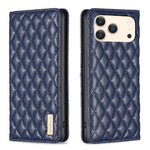 Capa para telemóvel em pele magnética com padrão de losangos e fecho de aba, para iPhone 17 Pro Max, para iPhone 17 Pro, para iPhone 17, para iPhone Air, para iPhone 16 Pro Max, para iPhone 16 Pro, para iPhone 16 Plus, para iPhone 16