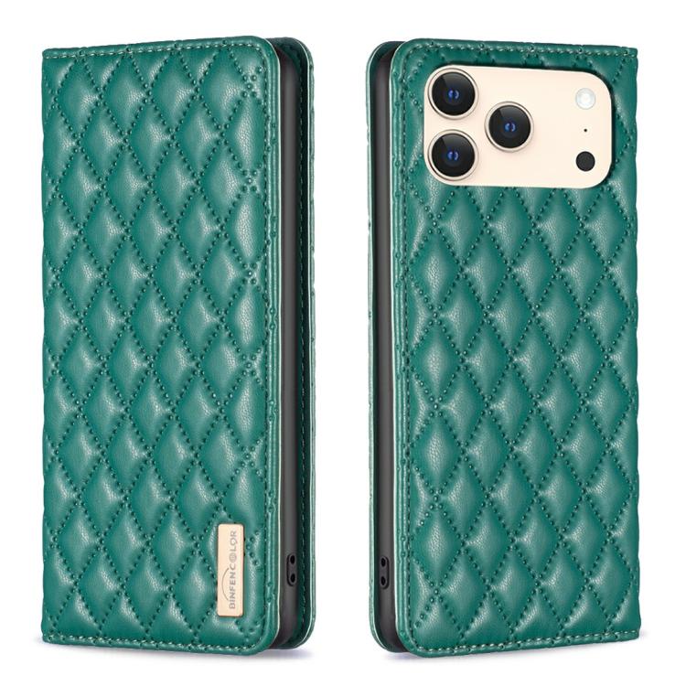 Capa para telemóvel em pele magnética com padrão de losangos e fecho de aba, para iPhone 17 Pro Max, para iPhone 17 Pro, para iPhone 17, para iPhone Air, para iPhone 16 Pro Max, para iPhone 16 Pro, para iPhone 16 Plus, para iPhone 16