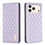 Capa para telemóvel em pele magnética com padrão de losangos e fecho de aba, para iPhone 17 Pro Max, para iPhone 17 Pro, para iPhone 17, para iPhone Air, para iPhone 16 Pro Max, para iPhone 16 Pro, para iPhone 16 Plus, para iPhone 16