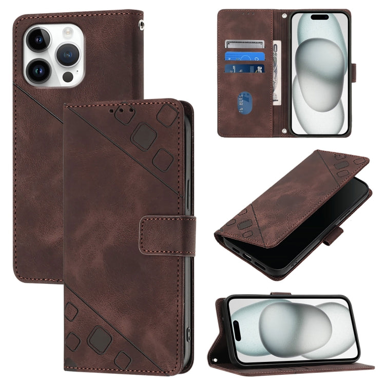 Capa para telemóvel em pele com relevo e sensação de pele, para iPhone 17 Pro Max, para iPhone 17 Pro, para iPhone 17, para iPhone Air, para iPhone SE 2024, para iPhone 16 Pro Max, para iPhone 16 Pro, para iPhone 16 Plus
