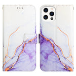 Capa para telemóvel em pele com padrão de mármore PT003 e fecho de aba, para iPhone 15 Pro Max, para iPhone 15 Pro, para iPhone 15 Plus, para iPhone 15, para iPod Touch 7 / 6 / 5