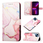 Capa para telemóvel em pele com padrão de mármore PT003 e fecho de aba, para iPhone 15 Pro Max, para iPhone 15 Pro, para iPhone 15 Plus, para iPhone 15, para iPod Touch 7 / 6 / 5