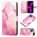 Capa para telemóvel em pele com padrão de mármore PT003 e fecho de aba, para iPhone 15 Pro Max, para iPhone 15 Pro, para iPhone 15 Plus, para iPhone 15, para iPod Touch 7 / 6 / 5