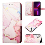 Capa para telemóvel em pele com padrão de mármore PT003 e fecho de aba, para iPhone 15 Pro Max, para iPhone 15 Pro, para iPhone 15 Plus, para iPhone 15, para iPod Touch 7 / 6 / 5