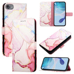 Capa para telemóvel em pele com padrão de mármore PT003 e fecho de aba, para iPhone 15 Pro Max, para iPhone 15 Pro, para iPhone 15 Plus, para iPhone 15, para iPod Touch 7 / 6 / 5