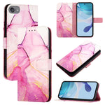 Capa para telemóvel em pele com padrão de mármore PT003 e fecho de aba, para iPhone 15 Pro Max, para iPhone 15 Pro, para iPhone 15 Plus, para iPhone 15, para iPod Touch 7 / 6 / 5