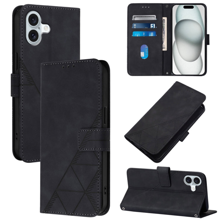Capa para telemóvel em pele com relevo 3D e fecho de aba para usar ao ombro, para iPhone 16e / 17e, para iPhone 17 Pro Max, para iPhone 17 Pro, para iPhone 17, para iPhone Air, para iPhone 16 Pro Max, para iPhone 16 Pro, para iPhone 16 Plus