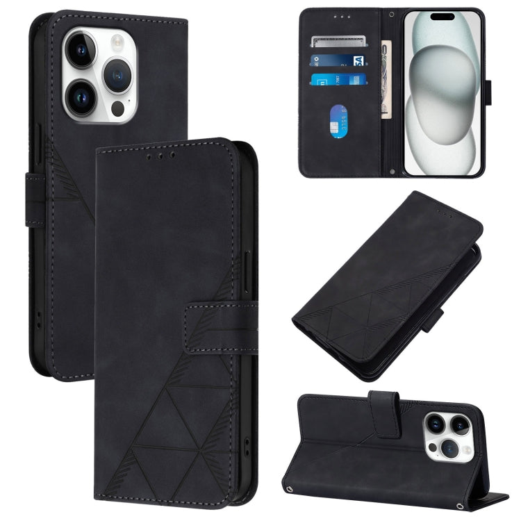 Capa para telemóvel em pele com relevo 3D e fecho de aba para usar ao ombro, para iPhone 16e / 17e, para iPhone 17 Pro Max, para iPhone 17 Pro, para iPhone 17, para iPhone Air, para iPhone 16 Pro Max, para iPhone 16 Pro, para iPhone 16 Plus