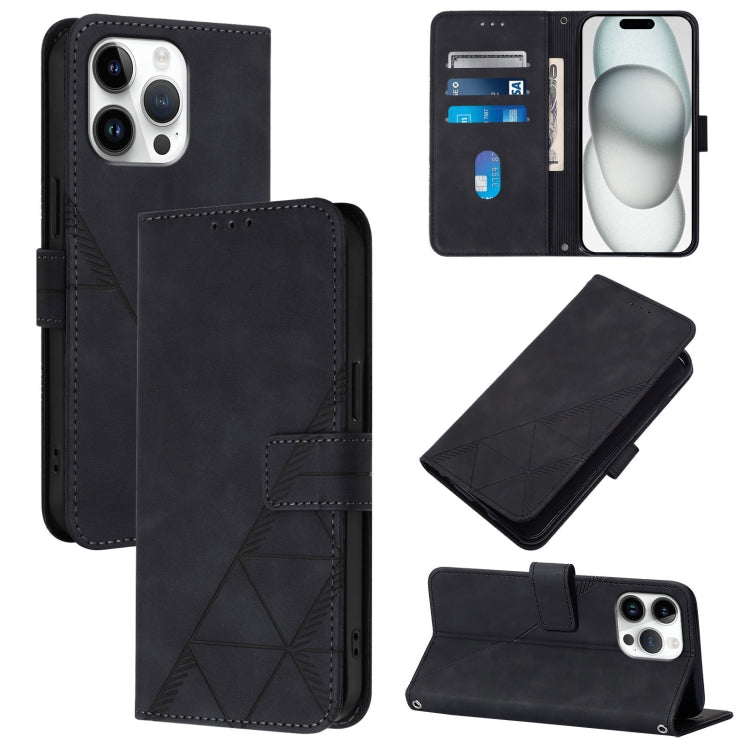 Capa para telemóvel em pele com relevo 3D e fecho de aba para usar ao ombro, para iPhone 16e / 17e, para iPhone 17 Pro Max, para iPhone 17 Pro, para iPhone 17, para iPhone Air, para iPhone 16 Pro Max, para iPhone 16 Pro, para iPhone 16 Plus