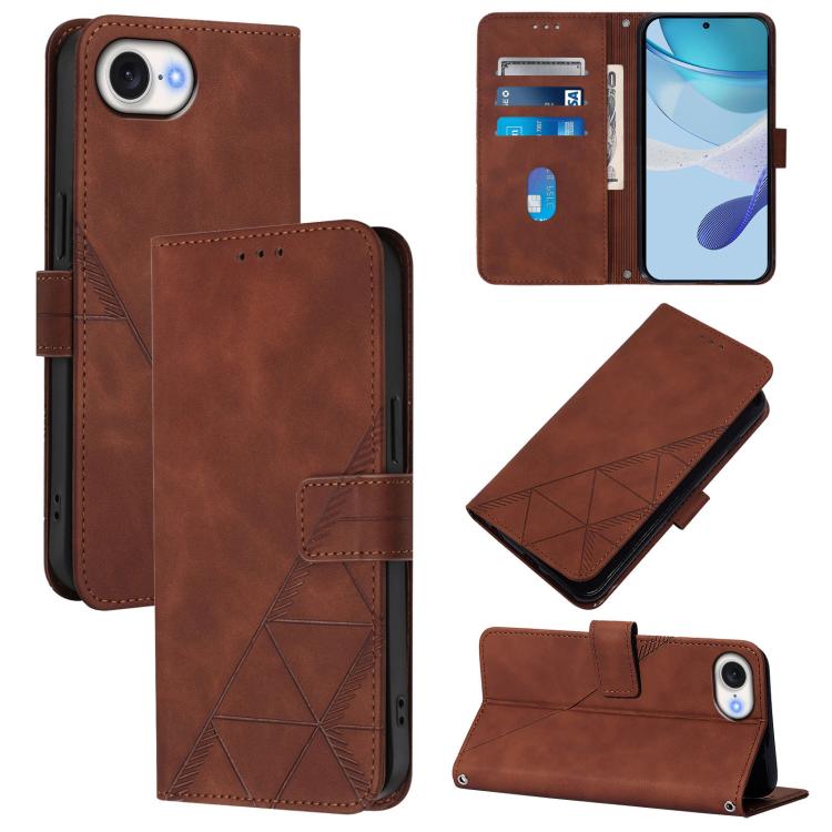 Capa para telemóvel em pele com relevo 3D e fecho de aba para usar ao ombro, para iPhone 16e / 17e, para iPhone 17 Pro Max, para iPhone 17 Pro, para iPhone 17, para iPhone Air, para iPhone 16 Pro Max, para iPhone 16 Pro, para iPhone 16 Plus