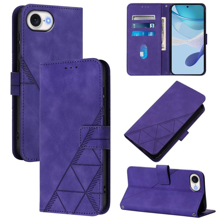 Capa para telemóvel em pele com relevo 3D e fecho de aba para usar ao ombro, para iPhone 16e / 17e, para iPhone 17 Pro Max, para iPhone 17 Pro, para iPhone 17, para iPhone Air, para iPhone 16 Pro Max, para iPhone 16 Pro, para iPhone 16 Plus