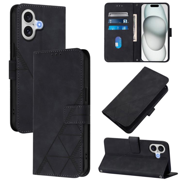 Capa para telemóvel em pele com relevo 3D e fecho de aba para usar ao ombro, para iPhone 16e / 17e, para iPhone 17 Pro Max, para iPhone 17 Pro, para iPhone 17, para iPhone Air, para iPhone 16 Pro Max, para iPhone 16 Pro, para iPhone 16 Plus