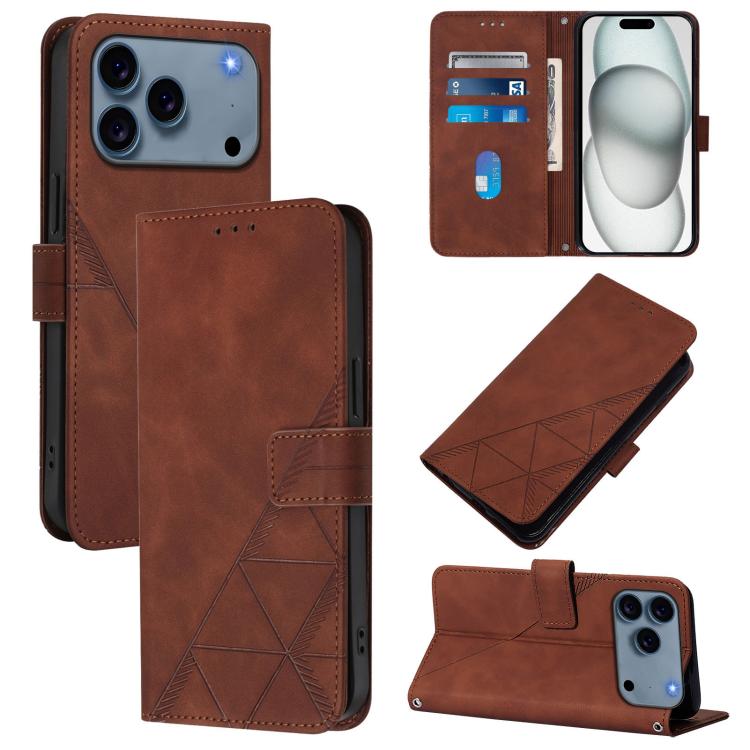 Capa para telemóvel em pele com relevo 3D e fecho de aba para usar ao ombro, para iPhone 16e / 17e, para iPhone 17 Pro Max, para iPhone 17 Pro, para iPhone 17, para iPhone Air, para iPhone 16 Pro Max, para iPhone 16 Pro, para iPhone 16 Plus