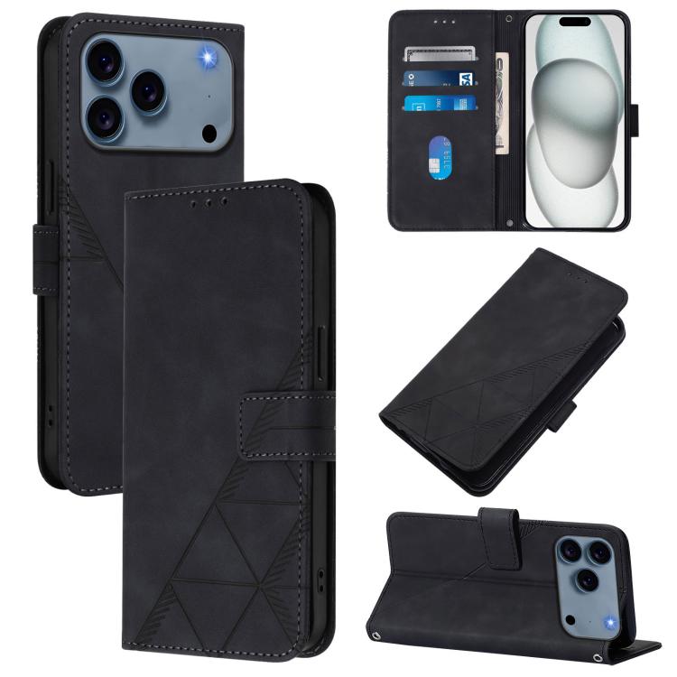 Capa para telemóvel em pele com relevo 3D e fecho de aba para usar ao ombro, para iPhone 16e / 17e, para iPhone 17 Pro Max, para iPhone 17 Pro, para iPhone 17, para iPhone Air, para iPhone 16 Pro Max, para iPhone 16 Pro, para iPhone 16 Plus