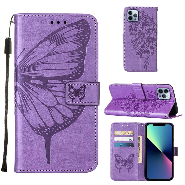 Capa de telemóvel em pele com borboleta em relevo, para iPhone 16 Pro, para iPhone 16 Plus, para iPhone 16, para iPhone 15 Pro Max, para iPhone 15 Pro, para iPhone 15 Plus