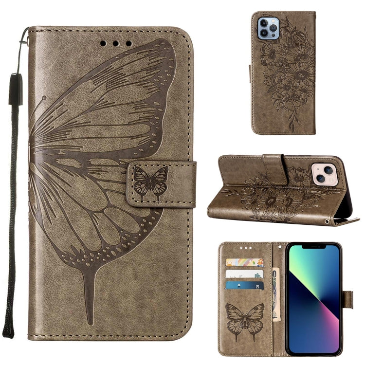 Capa de telemóvel em pele com borboleta em relevo, para iPhone 16 Pro, para iPhone 16 Plus, para iPhone 16, para iPhone 15 Pro Max, para iPhone 15 Pro, para iPhone 15 Plus