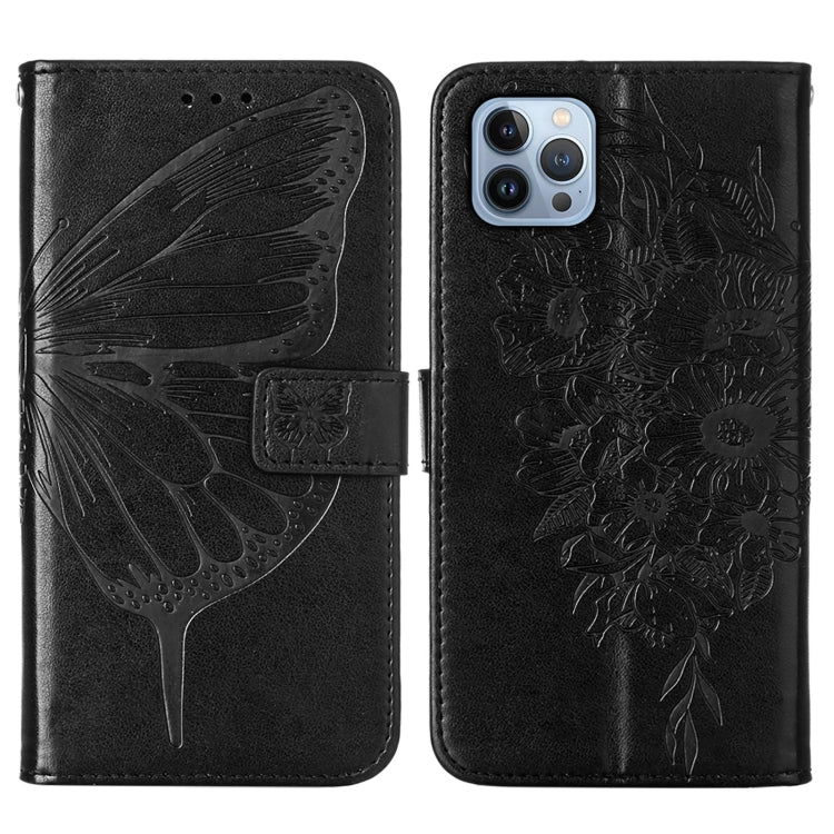 Capa de telemóvel em pele com borboleta em relevo, para iPhone 15, para iPod Touch 7 / 6 / 5