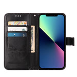 Capa de telemóvel em pele com borboleta em relevo, para iPhone 15, para iPod Touch 7 / 6 / 5