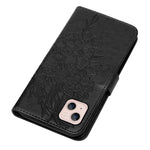 Capa de telemóvel em pele com borboleta em relevo, para iPhone 15, para iPod Touch 7 / 6 / 5