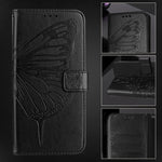 Capa para telemóvel em pele com borboleta em relevo, para iPhone 17e / 16e, para iPhone 17 Pro Max, para iPhone 17 Pro, para iPhone 17, para iPhone Air, para iPhone 16 Pro Max