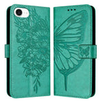 Capa para telemóvel em pele com borboleta em relevo, para iPhone 17e / 16e, para iPhone 17 Pro Max, para iPhone 17 Pro, para iPhone 17, para iPhone Air, para iPhone 16 Pro Max