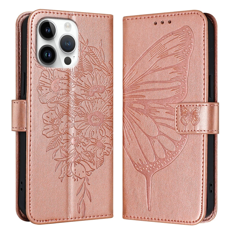 Capa para telemóvel em pele com borboleta em relevo, para iPhone 17e / 16e, para iPhone 17 Pro Max, para iPhone 17 Pro, para iPhone 17, para iPhone Air, para iPhone 16 Pro Max